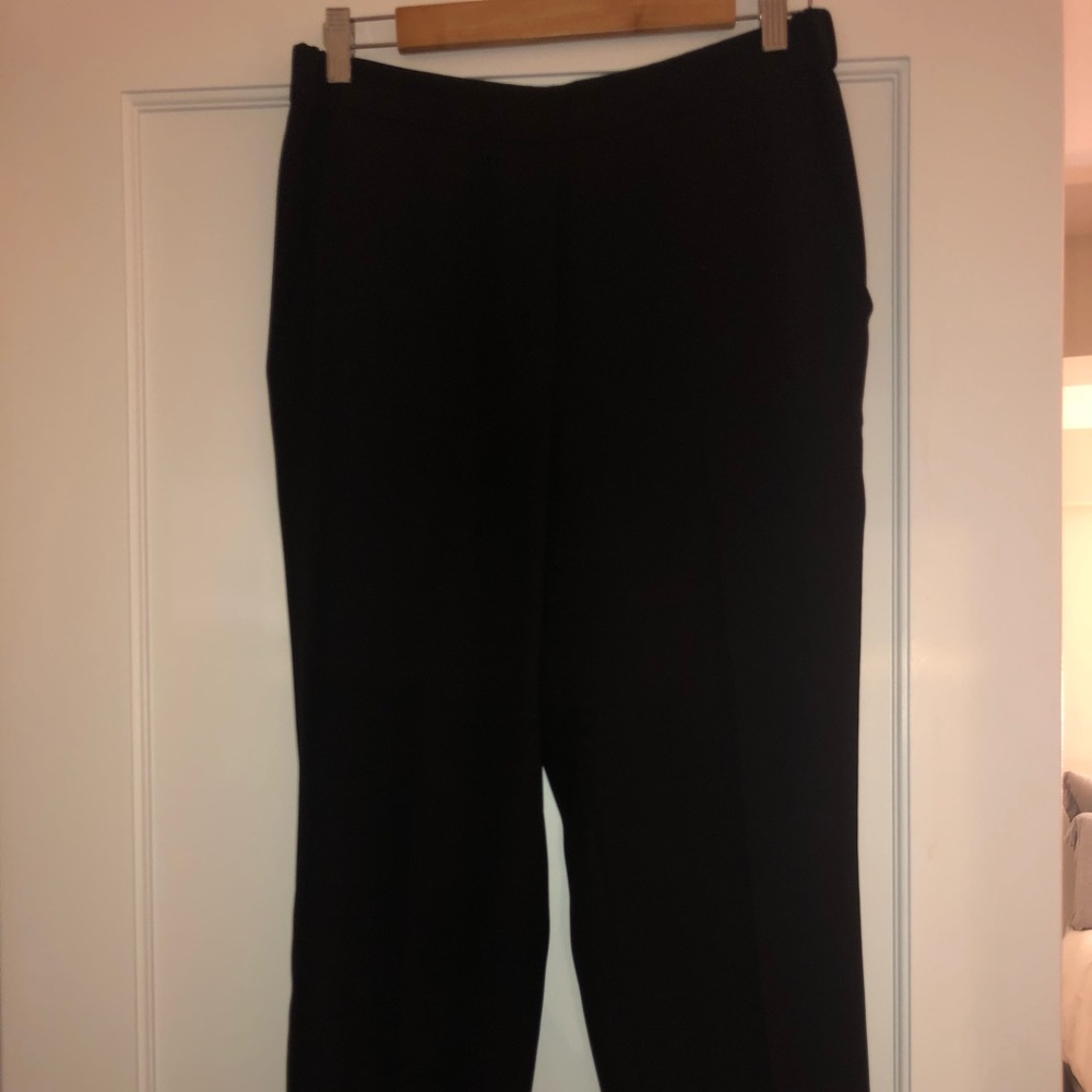 J Crew black crop pants with elastic waist